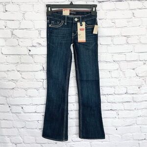 New Girls Levi’s 715 Boot Cut Slim Fit Thick Stitch Size 8 Slim